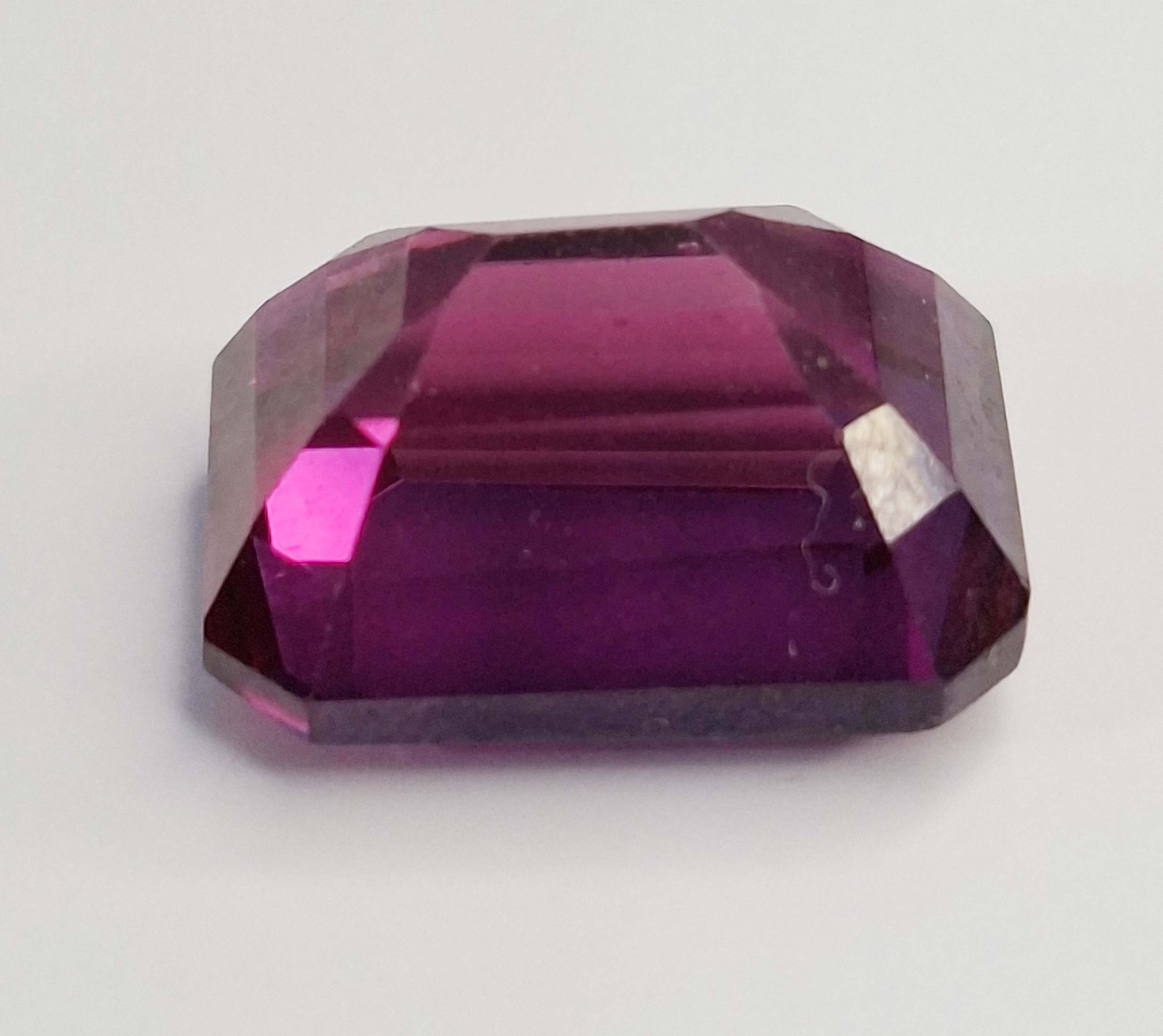 Rhodolite Garnet Natural Emerald Cut 11-13 Ct Certified Loose Gemstone TQ651
