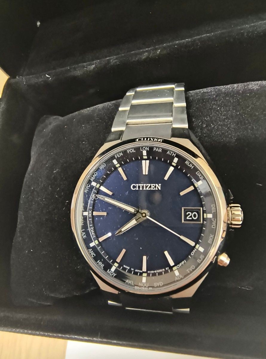 CITIZEN Eco-Drive Men’s Watch Navy Dial Wrist circumference approx. 180cm