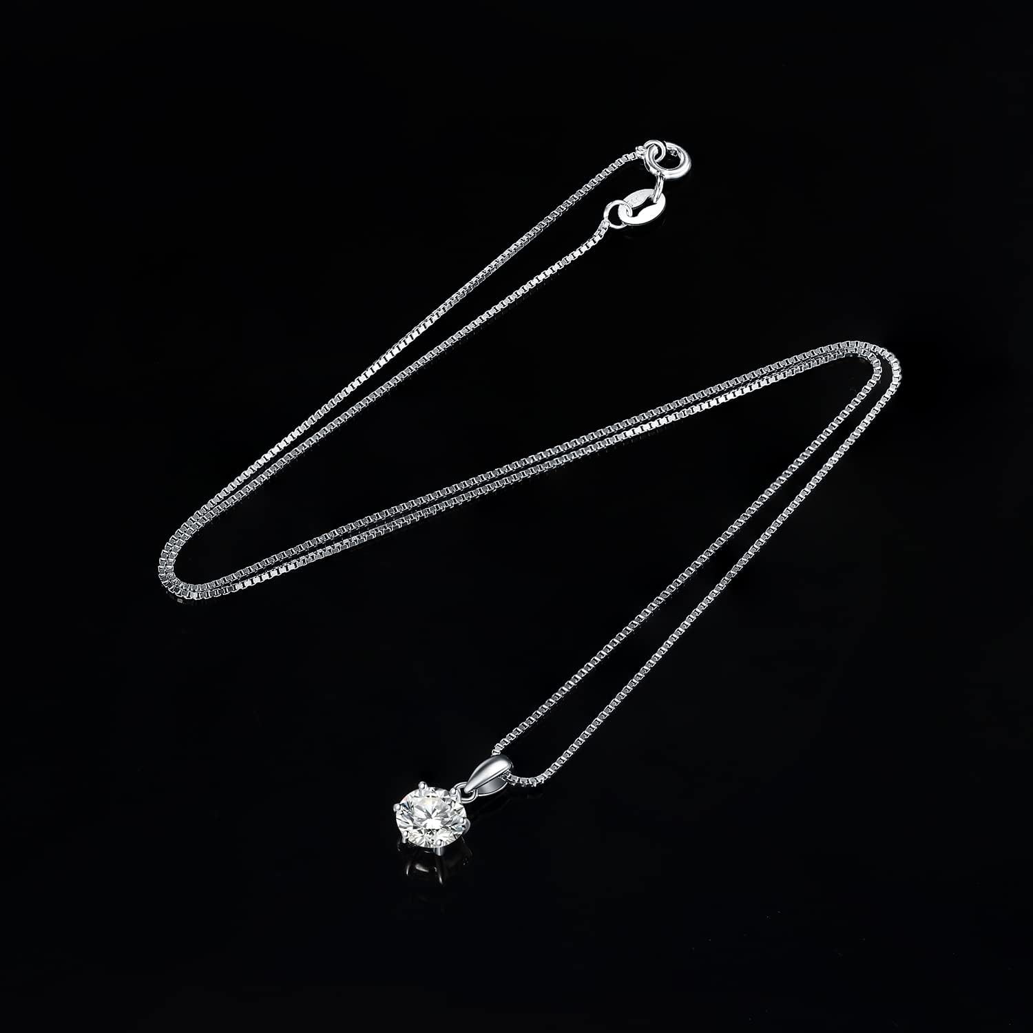 JewelryPalace Round 1ct 2ct 3ct Cubic Zirconia A-1ct-CZ-Sterling Silver