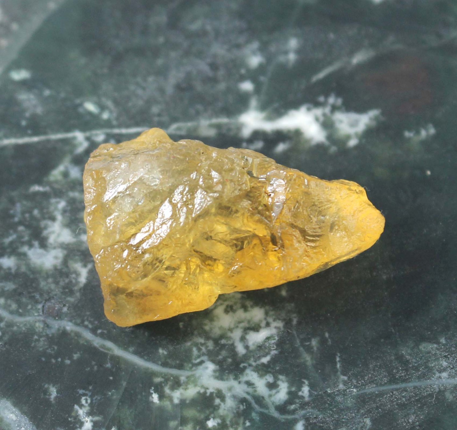 Natural 26.75 Ct Yellow Grossular Garnet Gemstone Rough Certified T37066