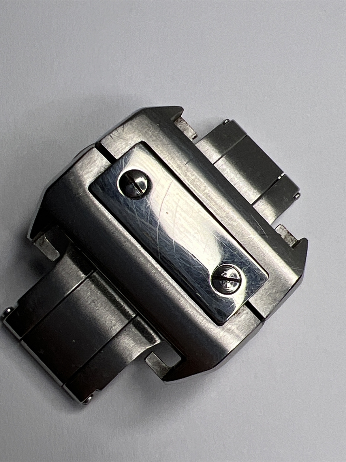 Cartier 21mm Steel Deployment Deployant Clasp For No Holes / Fold Over Strap