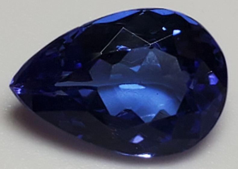 1.98 CTS , PEAR-SHAPED, TEARDROP CUT BLUE TANZANITE 10.25 MM – USA SELLER