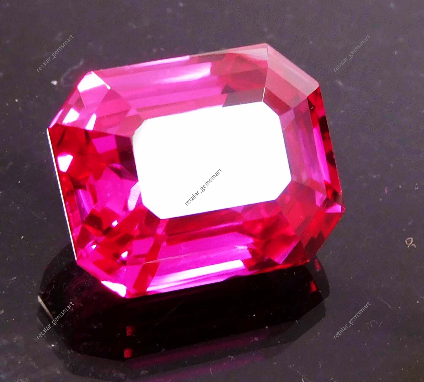 Extremely Rare Pink Sapphire Cut 11 Ct NATURAL Emerald CERTIFIED Loose Gemstone