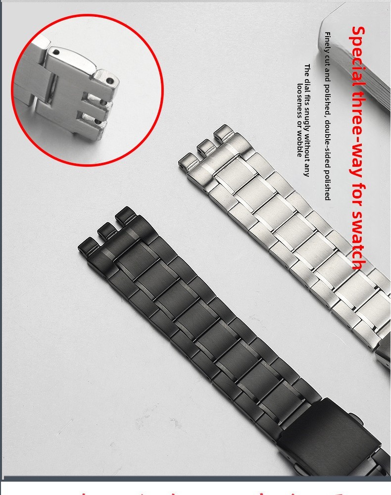 For Swatch YVS400 451 YVB404 Quality Solid Stainless Steel Watch Strap 19mm 21mm