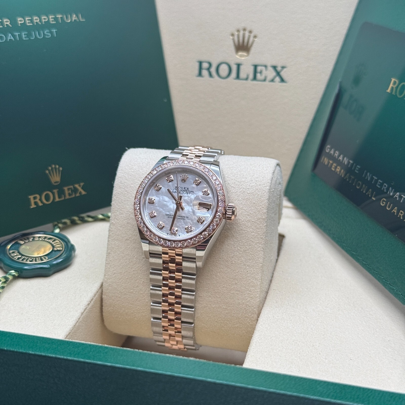 Rolex Lady-Datejust NEW 2025 279381RBR Mother of Pearl Diamond Dial Jubilee