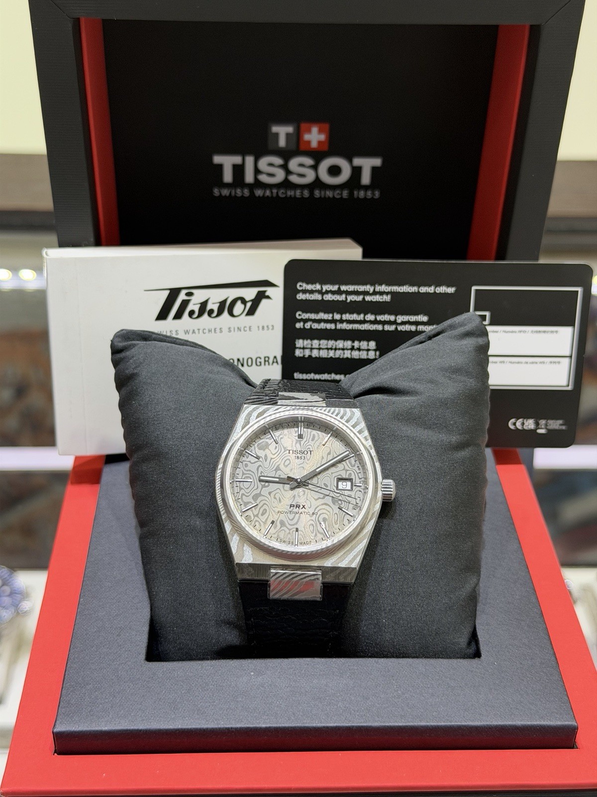New Tissot PRX Powermatic 80 Damascus Steel Men’s Watch 38 MM T1378079608100