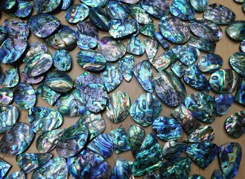 100% Natural Abalone Shell Good Quality Genuine Stone Free Form Lot