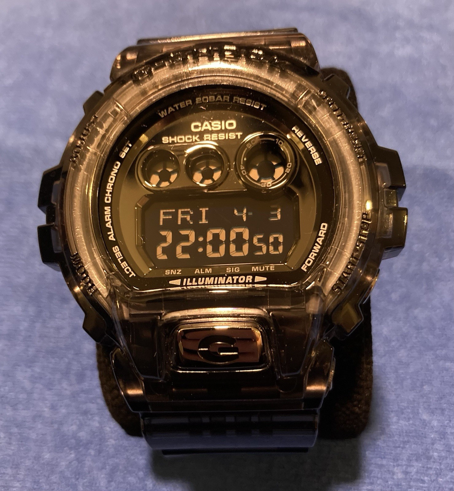 Casio G-SHOCK GD-X6900FB8B Digital Transparent Smoke Gray/Silver Quartz Watch
