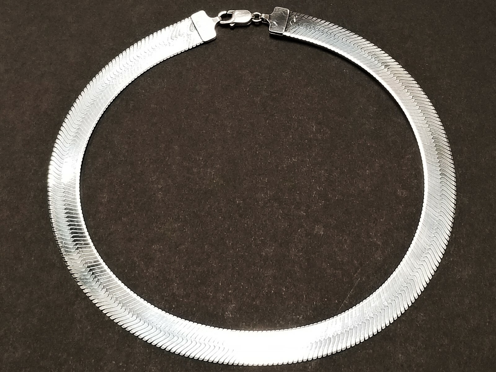 Vintage MILOR 925 Sterling Silver Wide “S” Chain Collar Necklace ITALY 18″ 50g