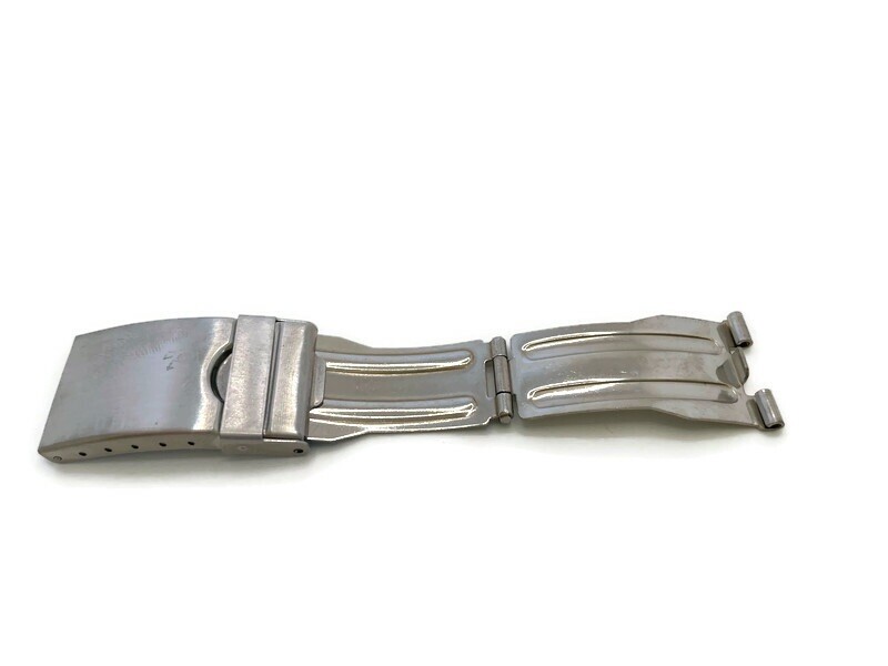 Watch Bracelet Safety Clasp , Brushed Stainless Steel, 3 Fold, Size 10mm to 20mm