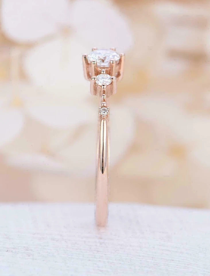 1.20CT Lab Created Round Diamond Solitaire Engagement Ring 14K Rose Gold Over