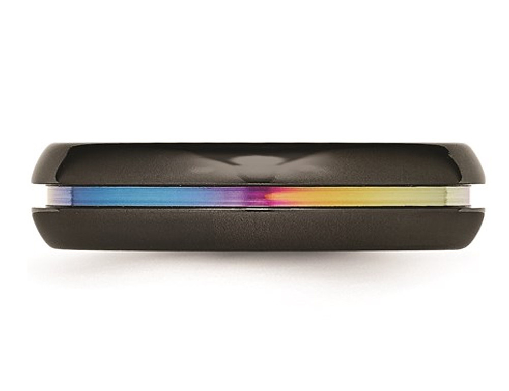 6mm Black Plated Titanium Multi Colored Anodized Band Ring