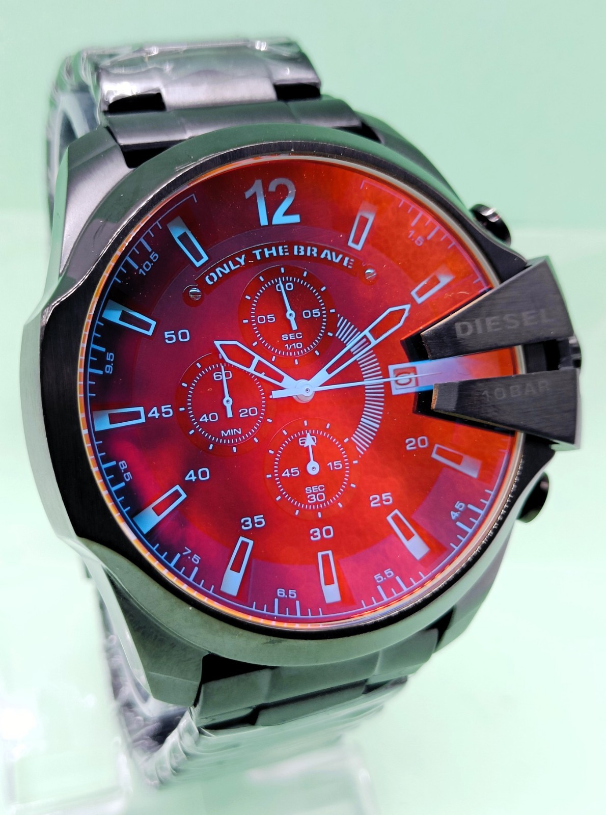 Fantastic Diesel 10 Bar “ONLY THE BRAVE” Chronograph Quartz Men’s Wrist Watch