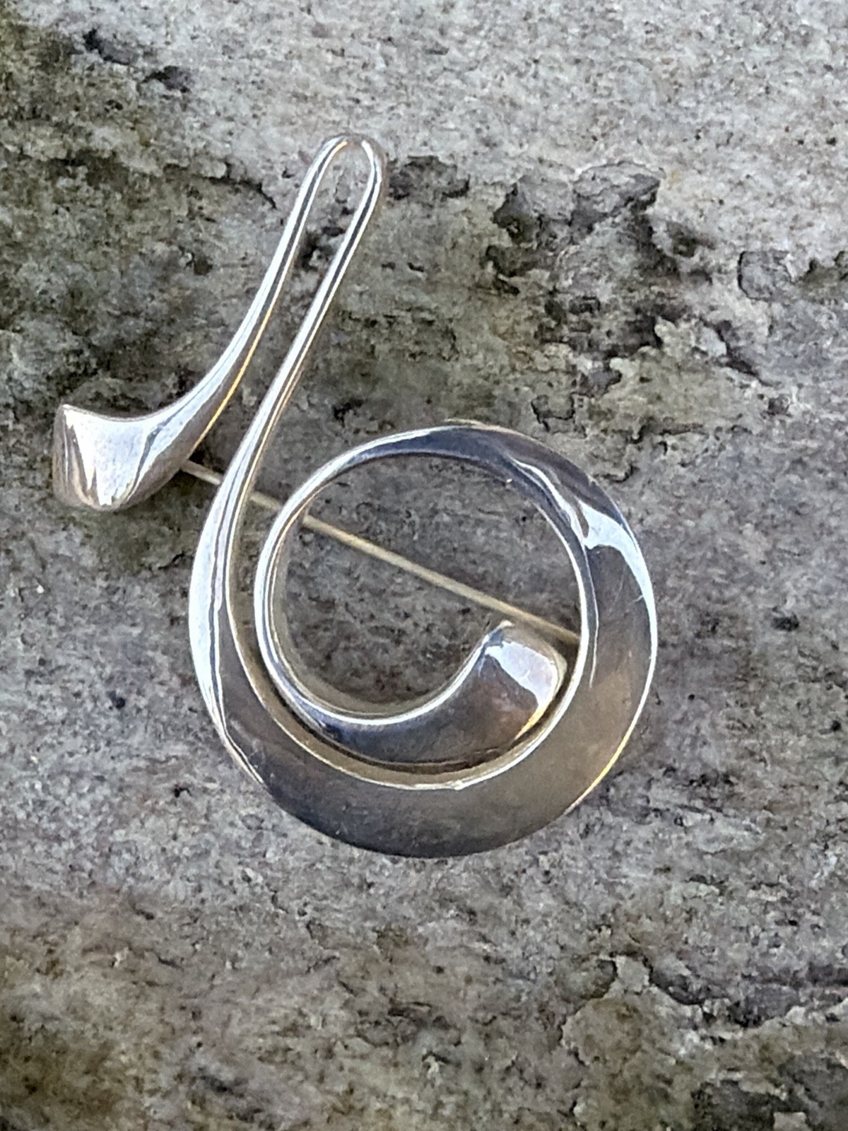 David Andersen Sterling Silver Norway Liv Solnør Rognan Brooch vtg uni 2800