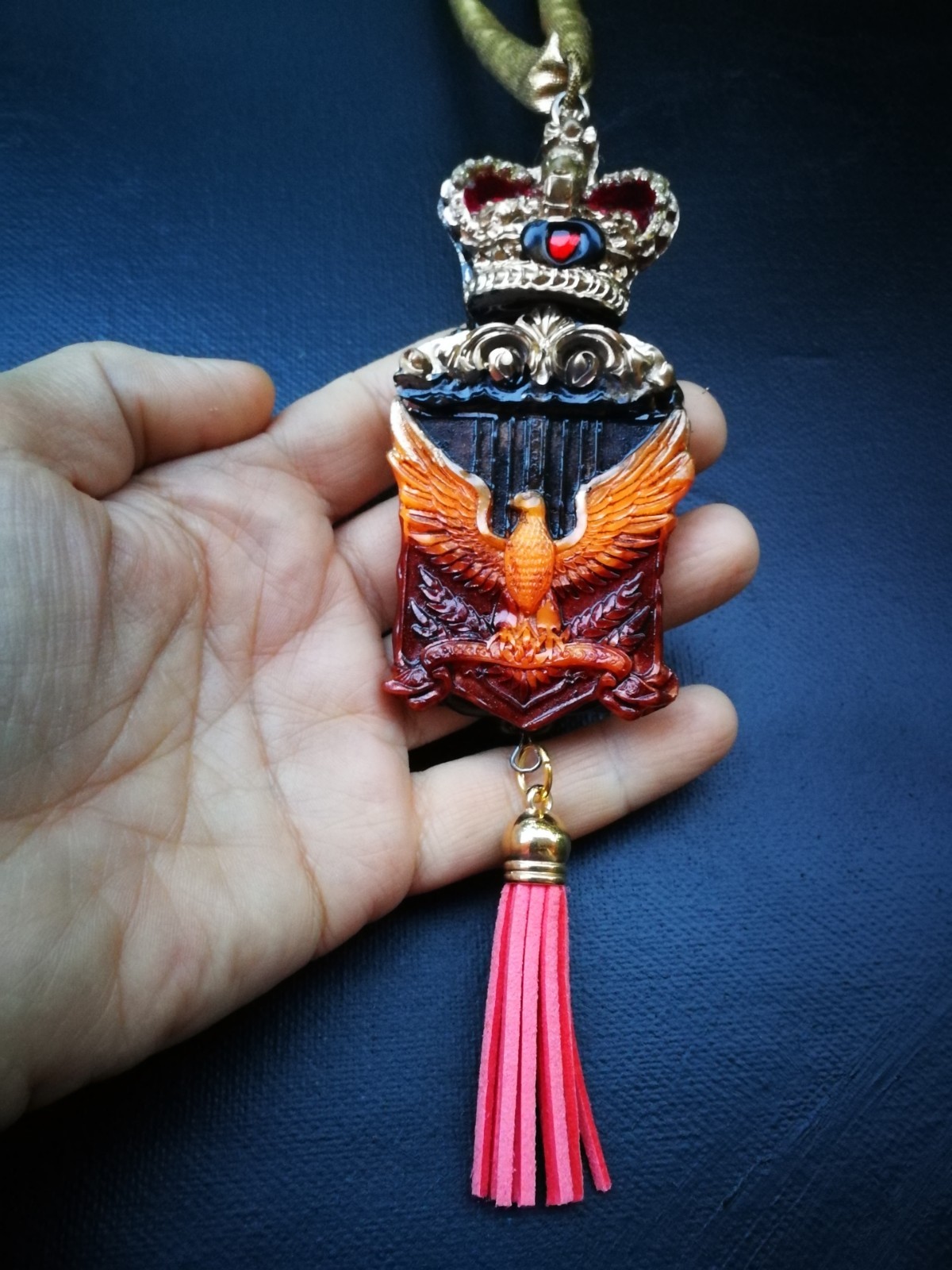 Royal Crown Eagle Pendant Bird Spirit Companion Talisman Necklace Magic Jewelry