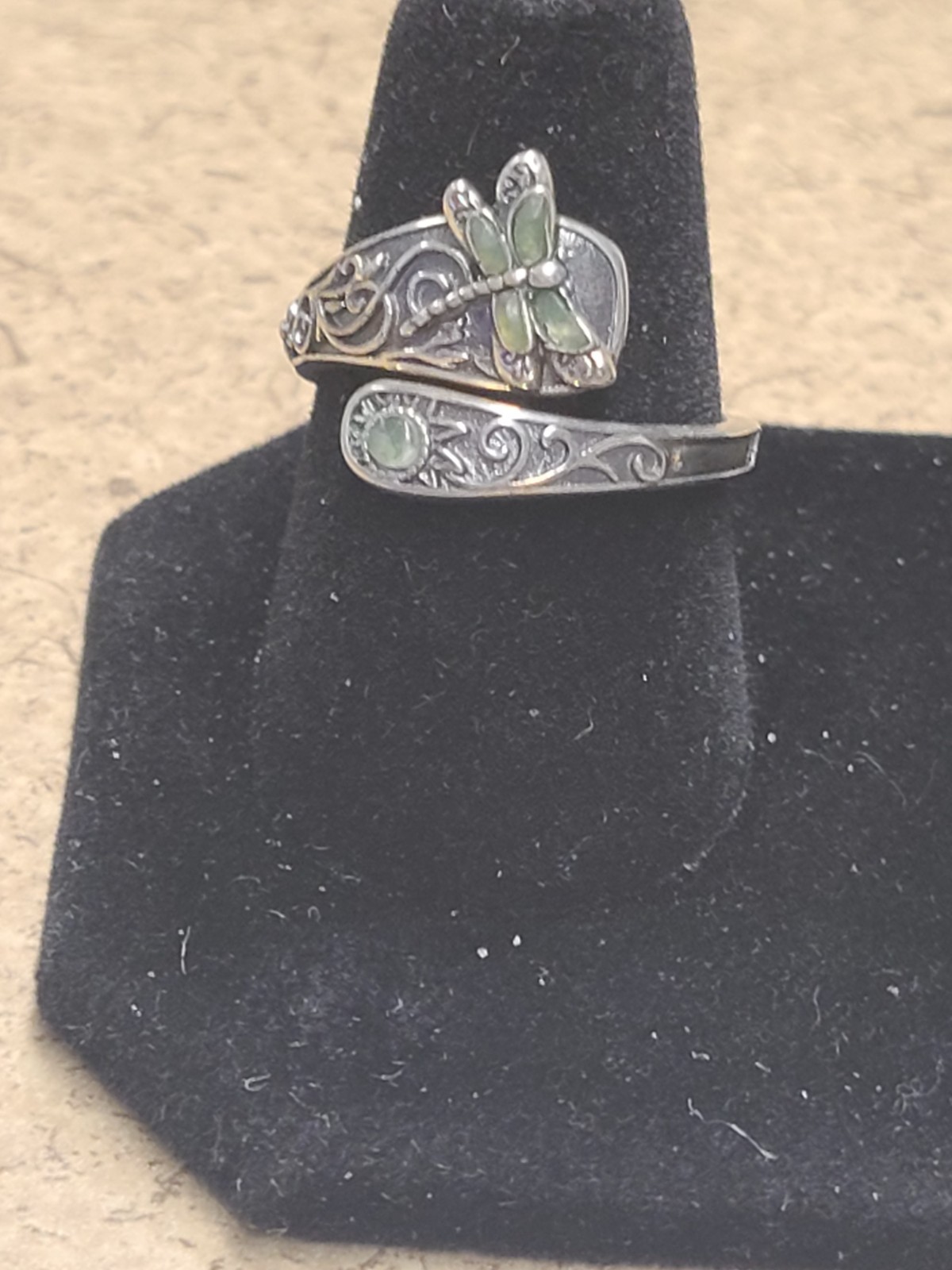 Size 8 Sterling Silver Dragonfly Ring