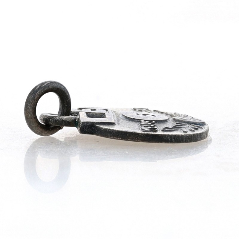 CE COMPANY CHARM Silver 5 Years Service Silver Pendant