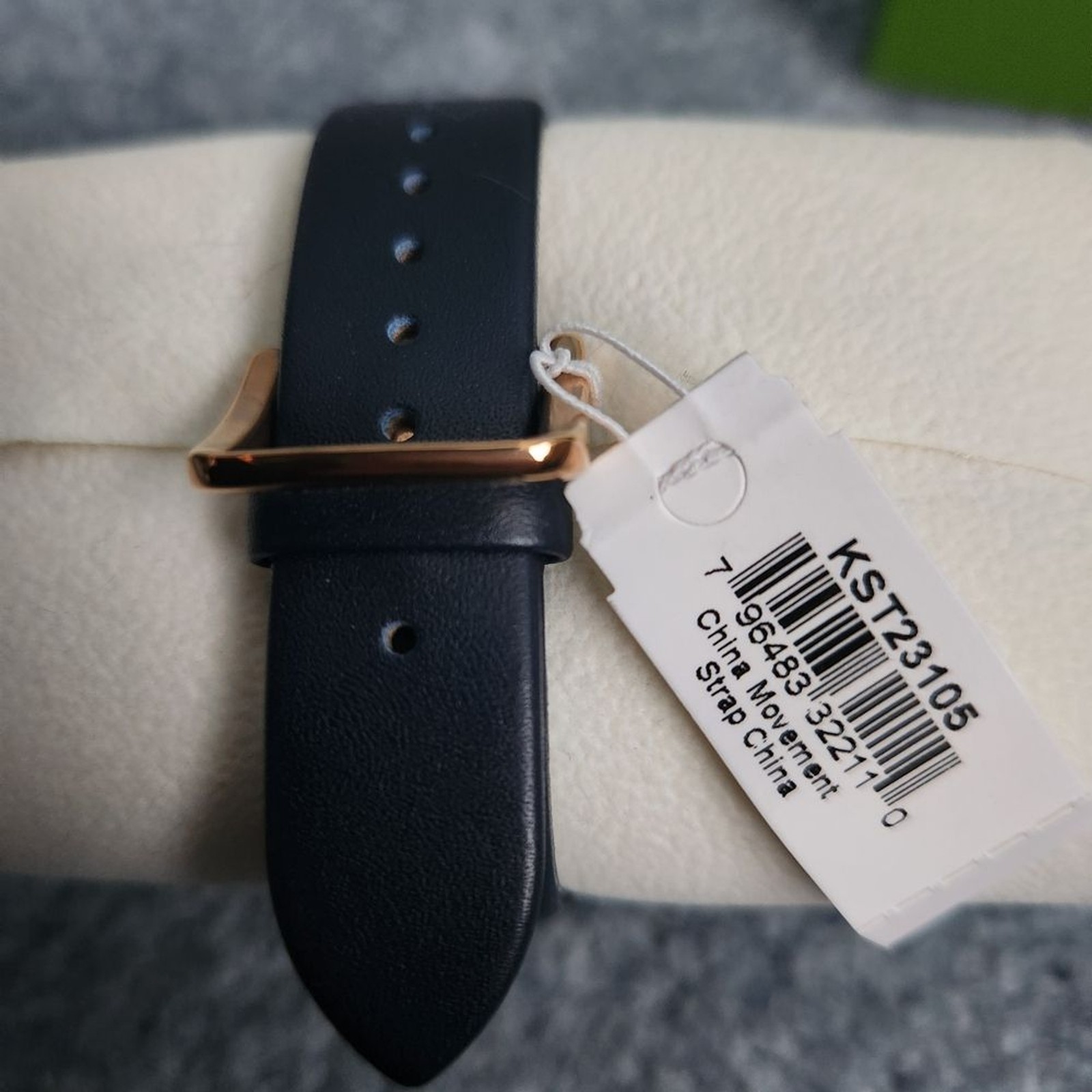NWT Kate Spade Hybrid Smartwatch Rose Gold And Blue Leather Strap