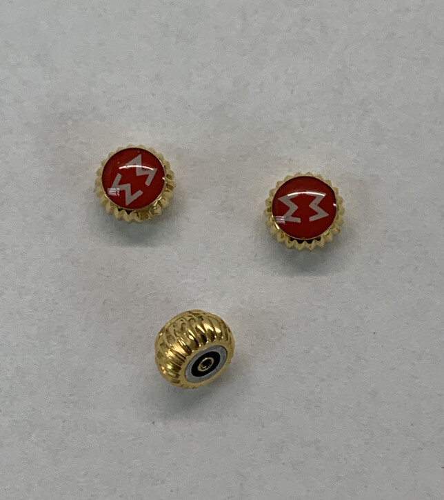 New 5.4mm Yellow Color Water Proof Michele Watch Crown Parts