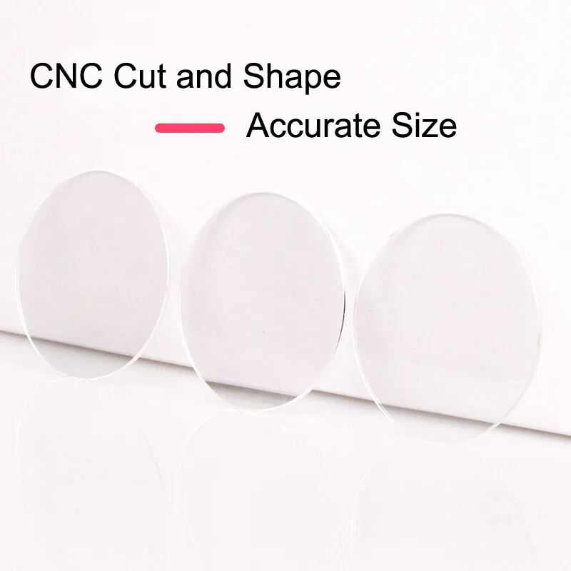 2X 1mm Flat Round Watch Glass Crystal 16-40mm Watch Lens Replacement Repair Kit