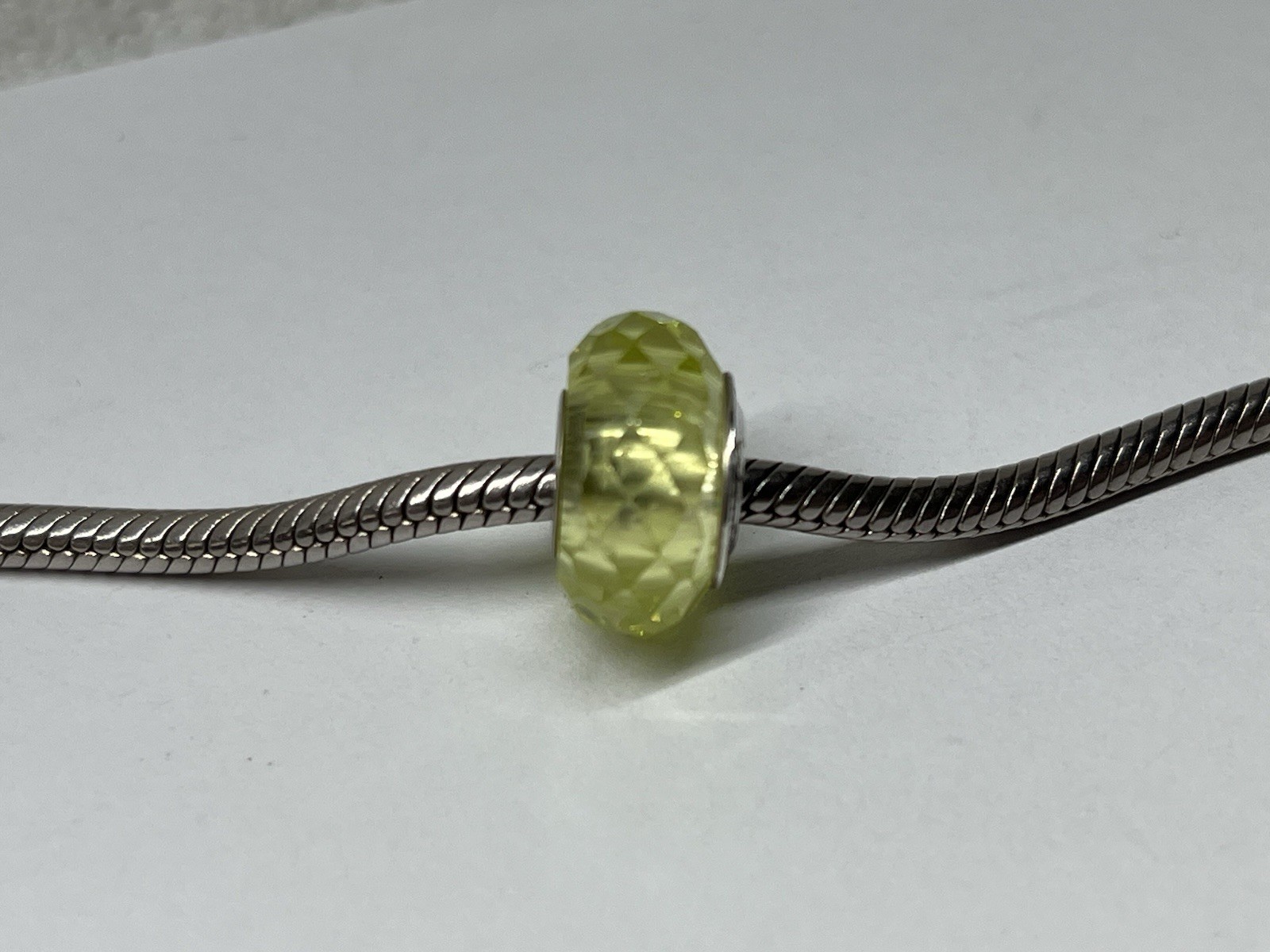Chamilia Lemon Prism Bead 925 Sterling Jewel Fits Other Brands Combine Ship