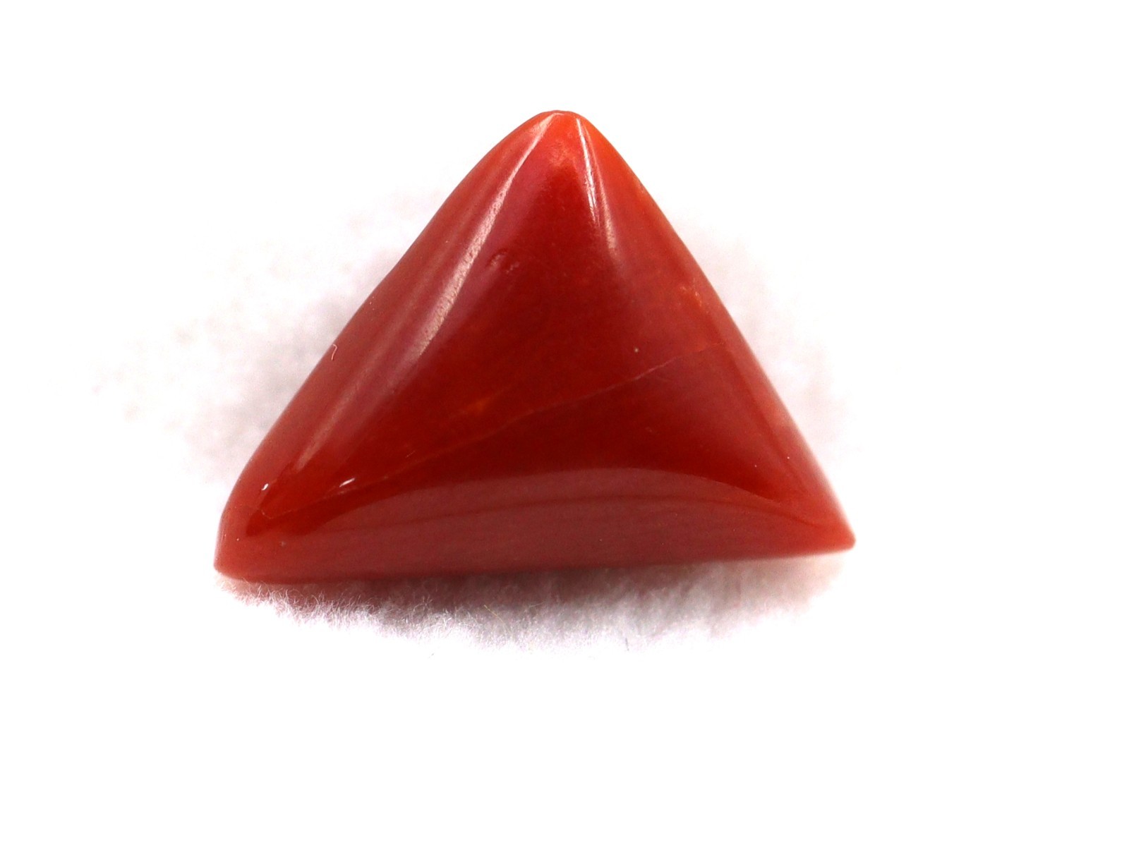 2.57 Ct Natural Coral Orange Color Triangle Shape Italy Loose Gemstone