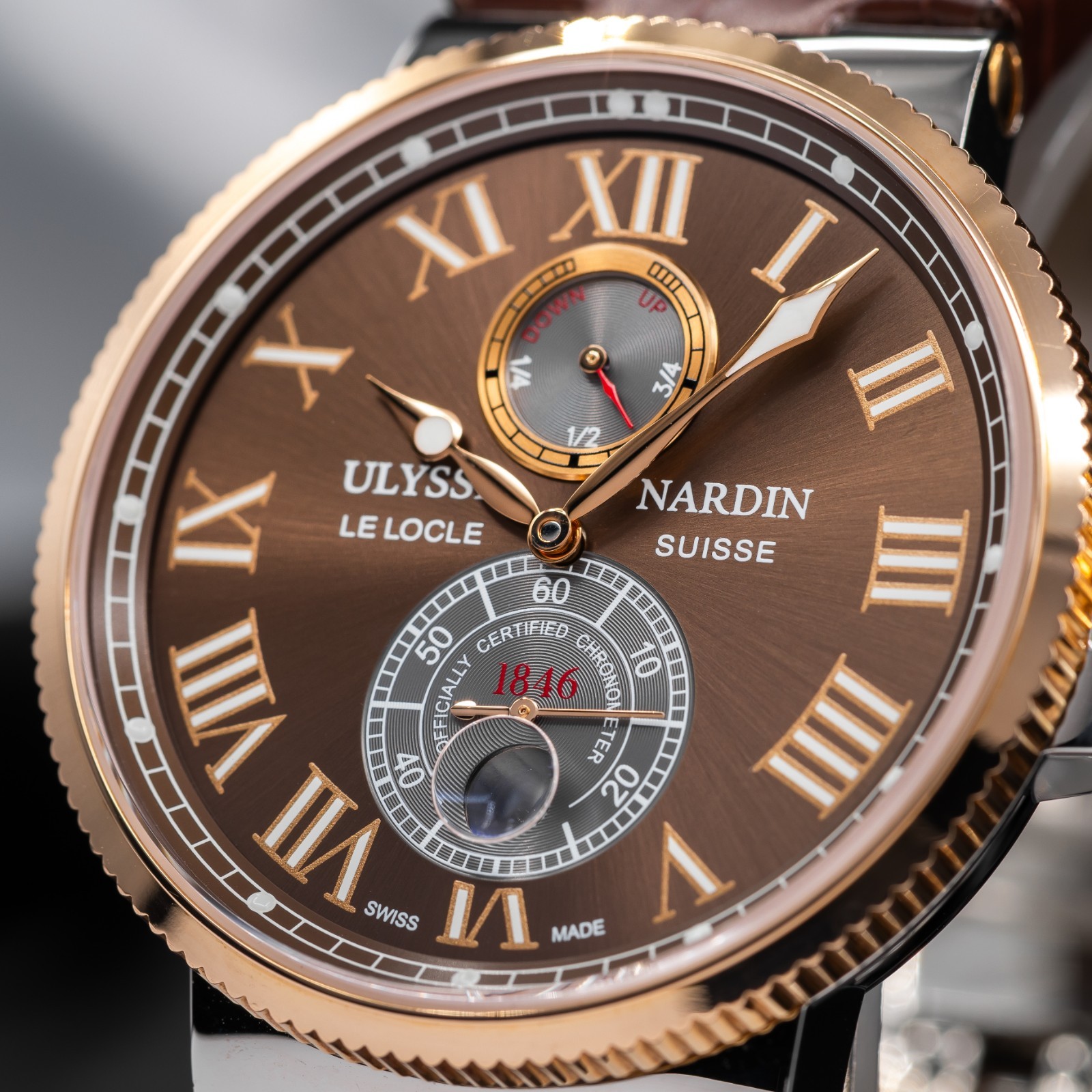 Ulysse Nardin Maxi Marine Chronometer Gold & Stainless Steel Ref. 265-67-3/45