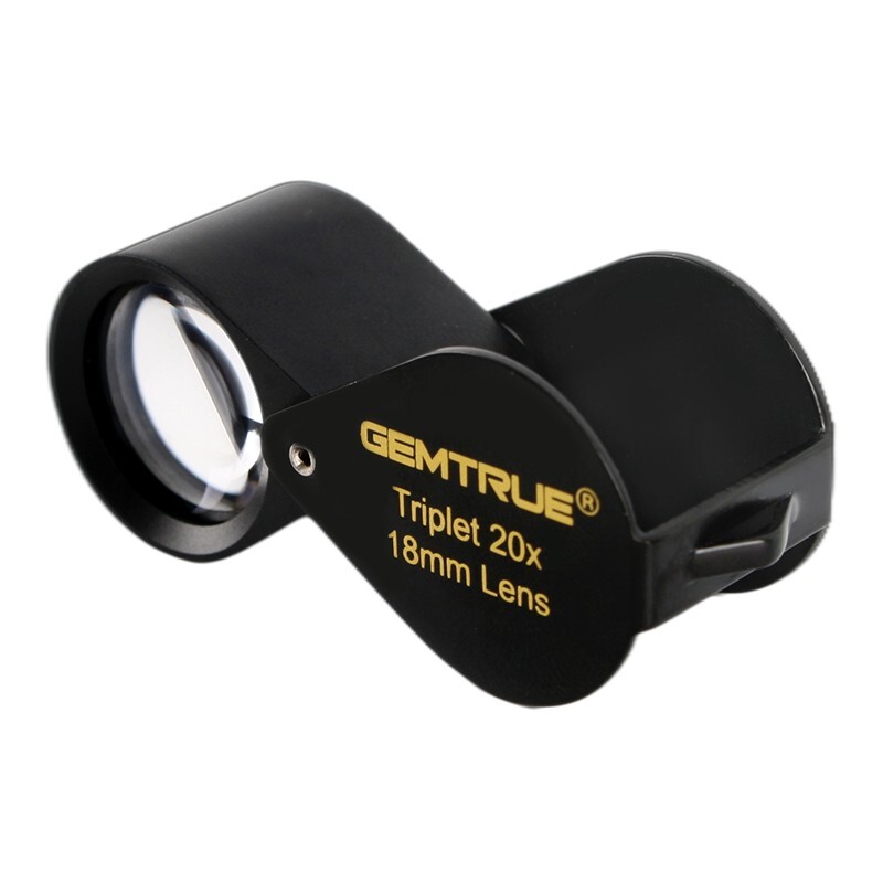 GemTrue 20x 18mm Triplet Diamond Loupe Jewelry Magnifier Gemstone Inspection