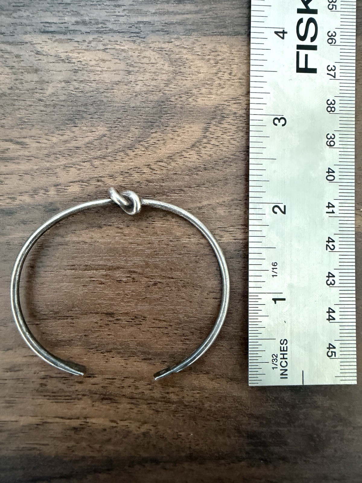 Vintage CG Creations 925 Sterling Silver Love Knot Cuff Bracelet Thailand Signed