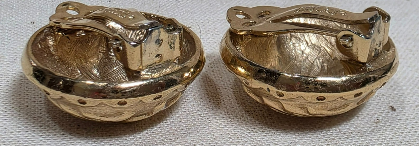 Vintage Givenchy Paris.New York Domed Clip-on Earrings