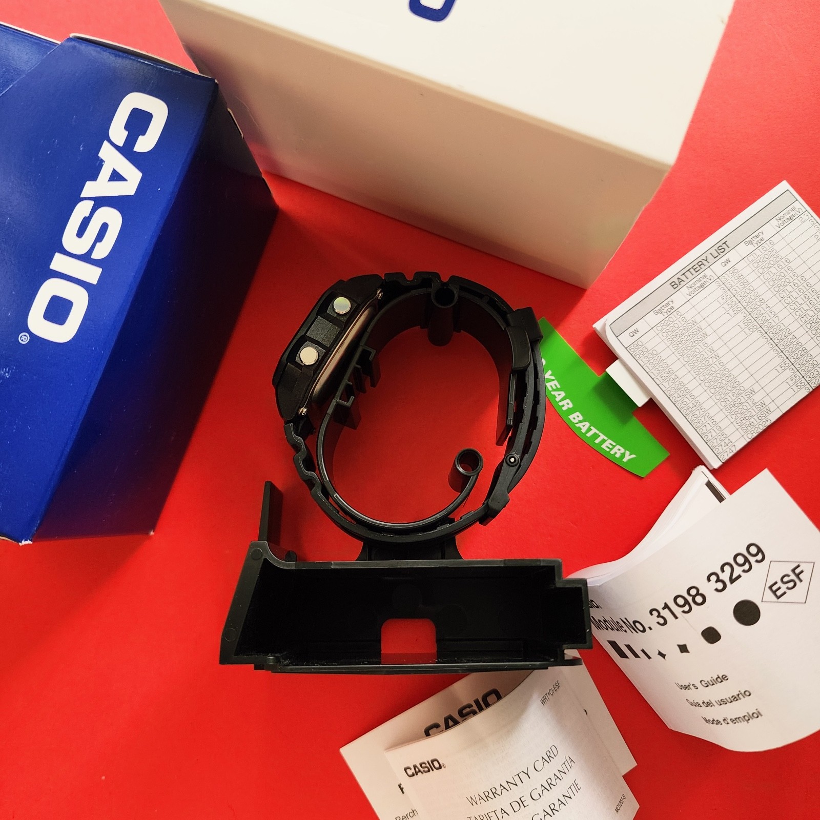 Casio Royal World Time Watch Black AE-1200WH Cal 3299 Full Set Stand