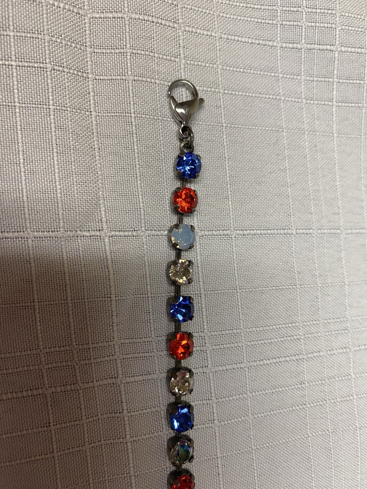 Sparkly Multicolor, Red-White & Blue, Tennis Bracelet, Unbranded