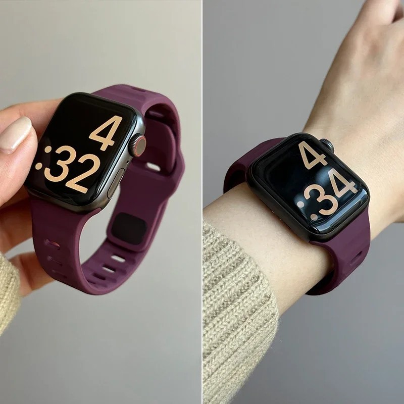 Silicone Sport Strap Band For Apple Watch Series 11 10 Ultra 2 3 9 8 7 SE 5 49mm