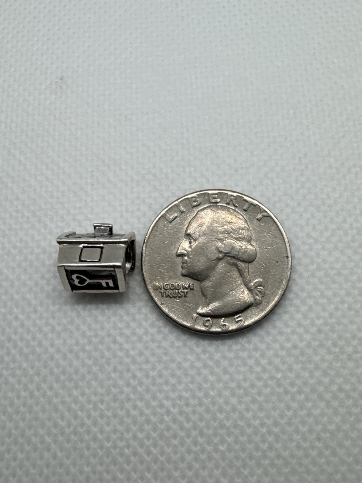 Sterling Silver 925 Key To My Heart House Bead Charm Homeowner C11
