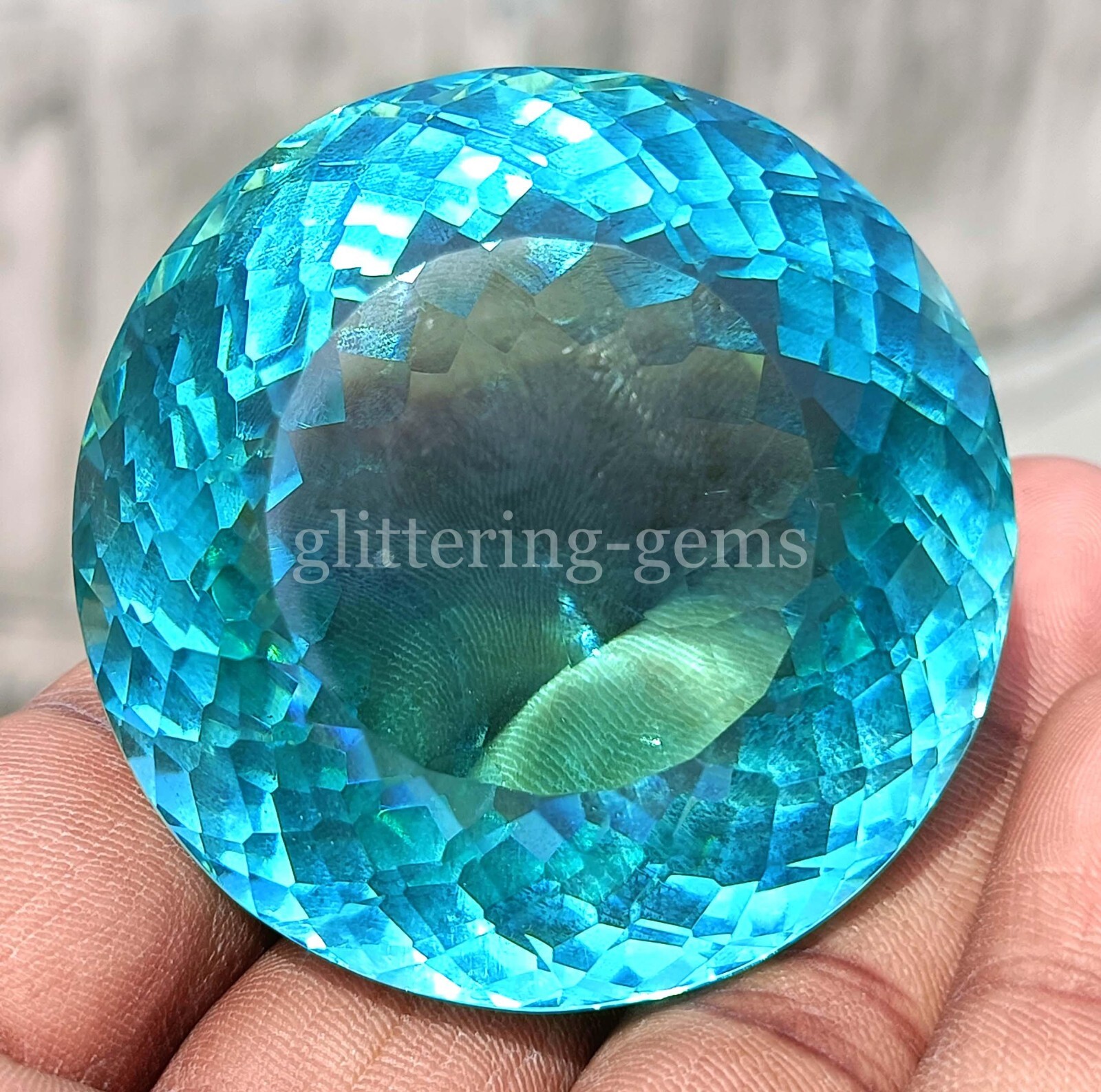 150Ct. Natural BIG Aquamarine Blue Brazil Round Shape Gemstone