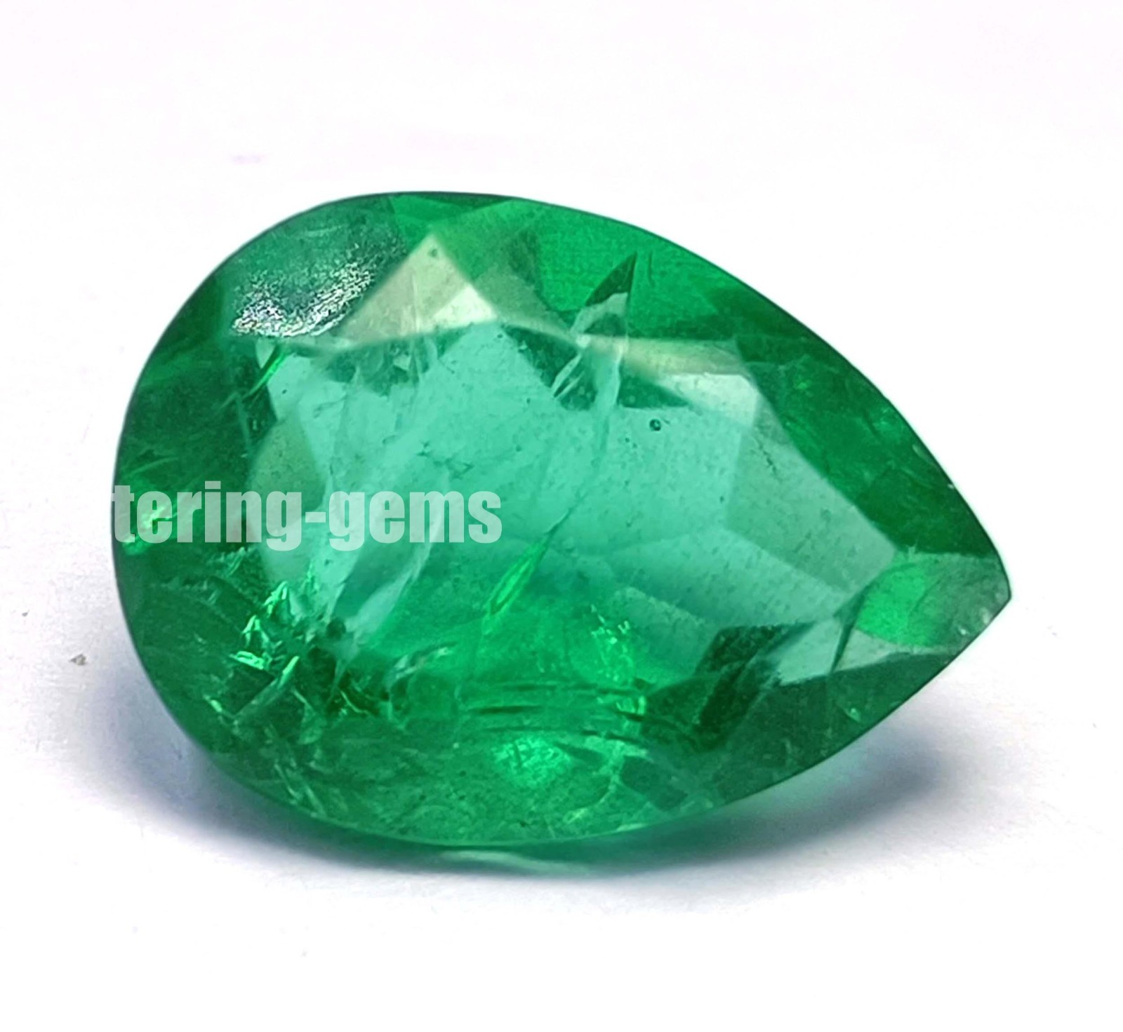 7.00 Ct Natural Colombian Green Emerald Pear Shape IGL Certified Loose Gem 5DNH
