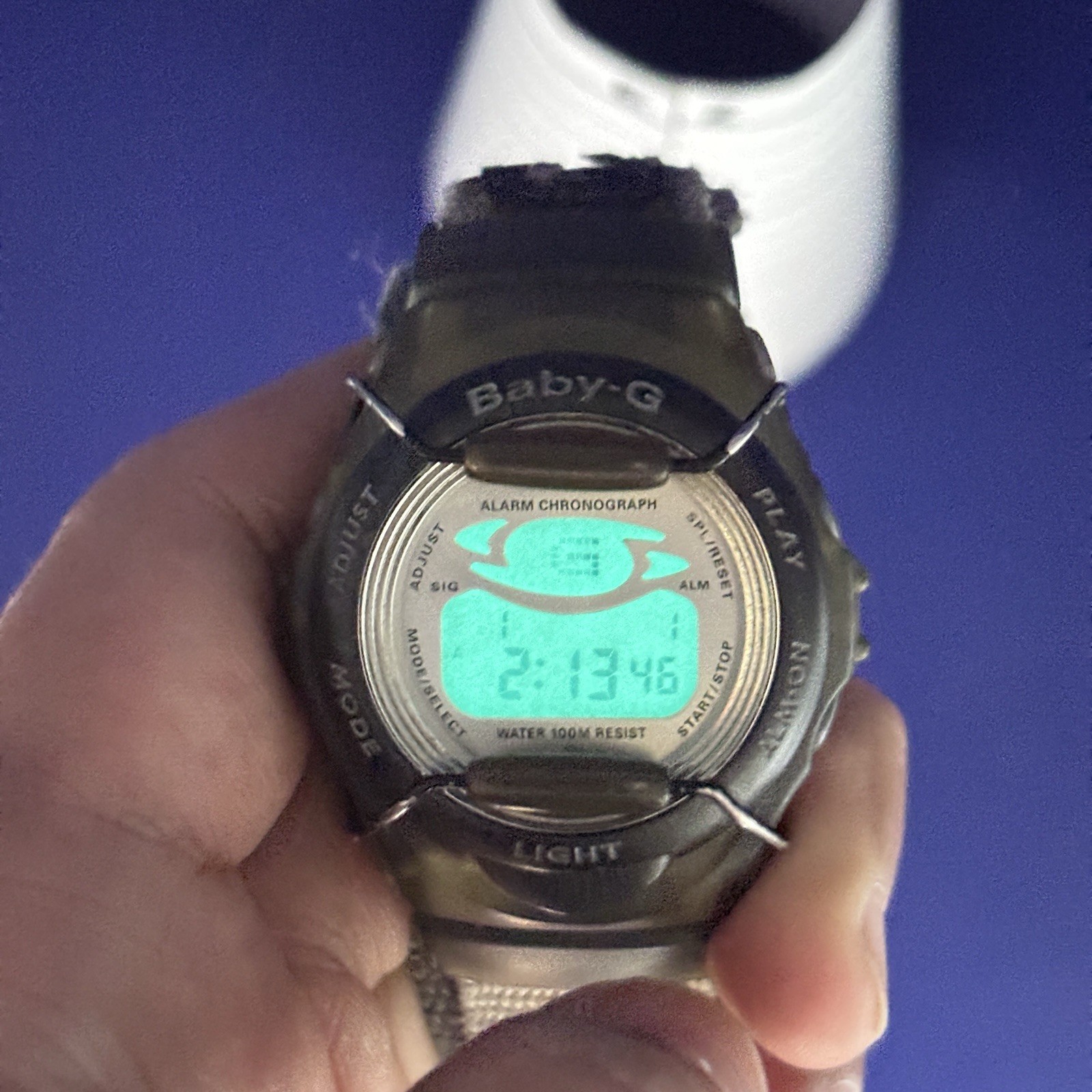 Casio Baby-G Ladies sports watch 1623 BG-391 vintage transparent Watch #YC1