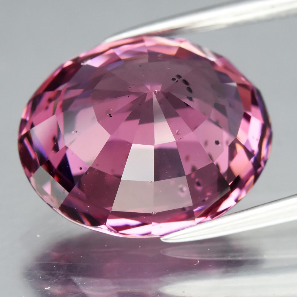 💎 GCI CERTIFIED 10.92ct VS Oval Natural Purplish Pink Malaya Garnet – Premium
