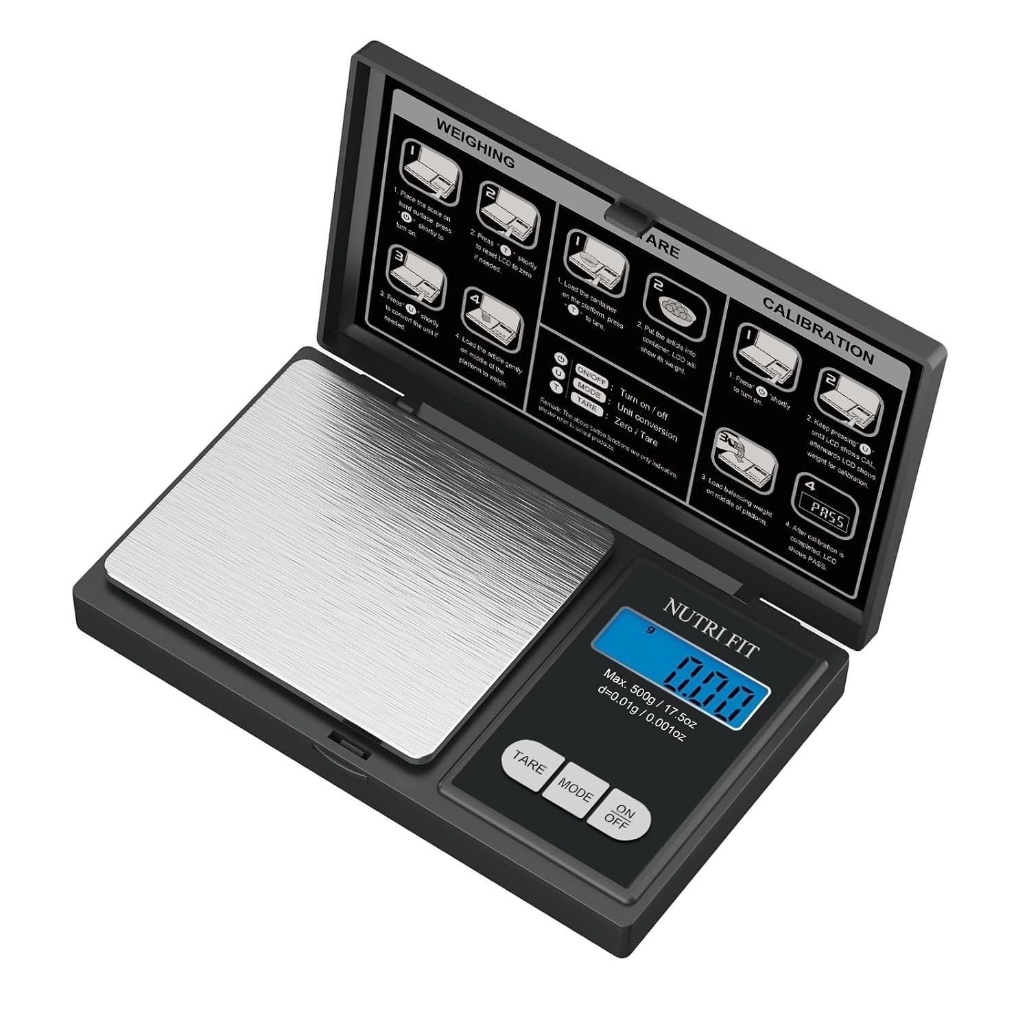 Gram Scale Digital Pocket Scales 0.01g 500g Small Jewelry Scale | Portable Mg…