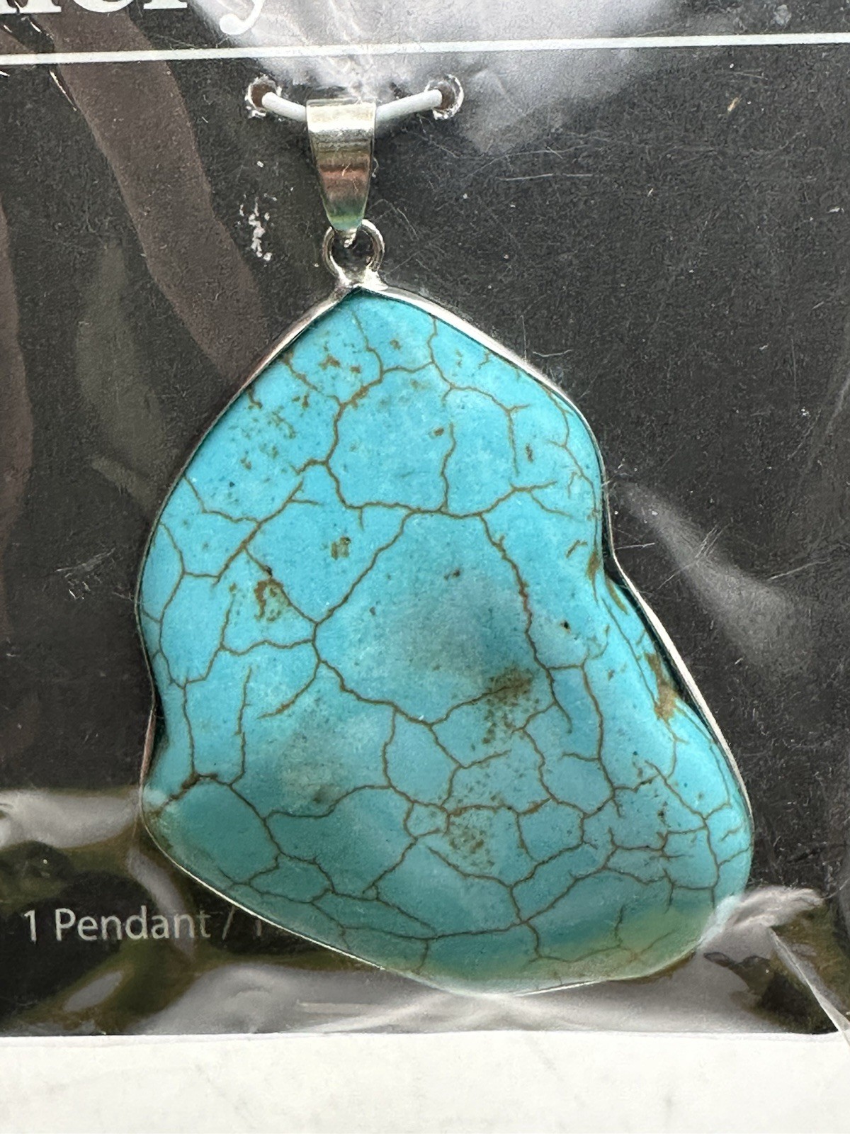 Halcraft Bead Gallery Semi Precious Stone Pendant Turquoise Dyed Howlite Drop