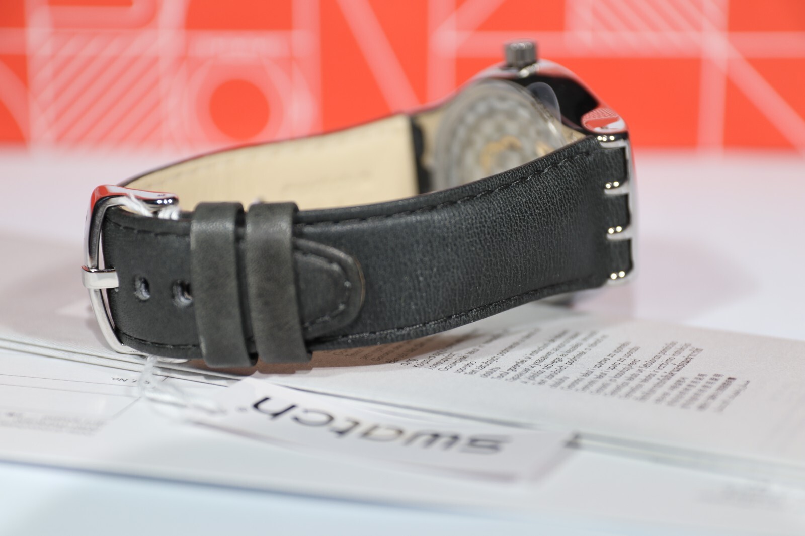 New Swiss Swatch Sistem51 Automatic Puzzle YIS408 42MM Silver Colored Leather St