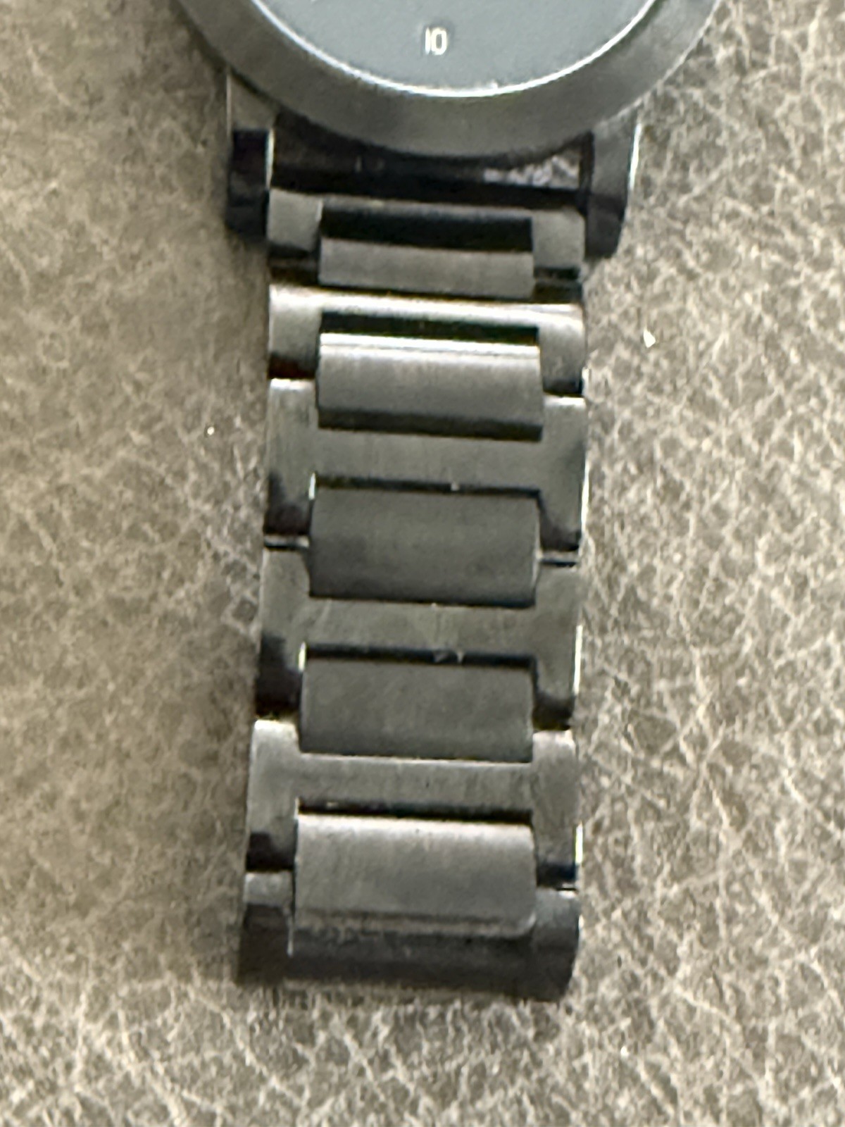Movado Museum Black Dial Quartz Analog Watch Black SS Bracelet Fixed Bezel