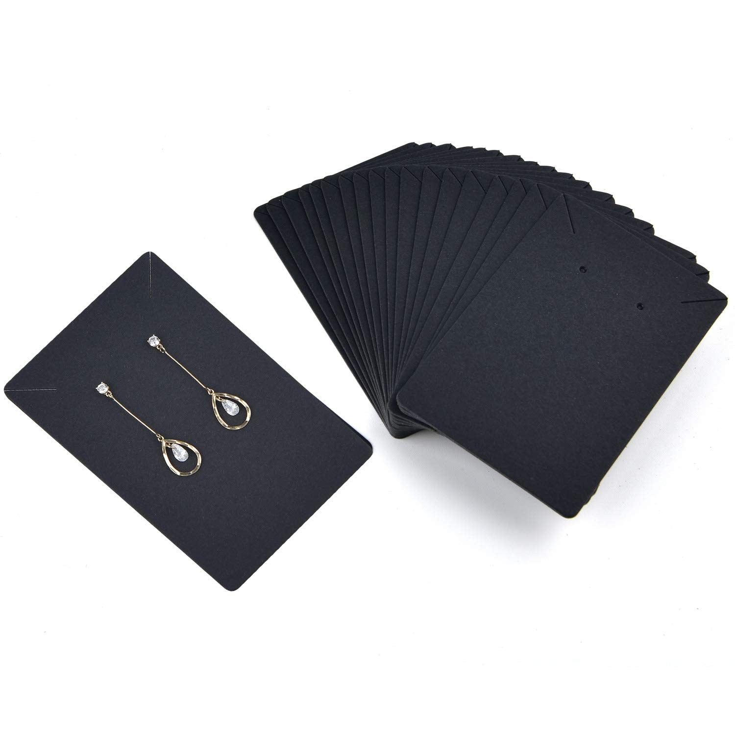 120 Pieces Earring Necklace Display Cards Jewelry Holder Cards Paper Tags with 1