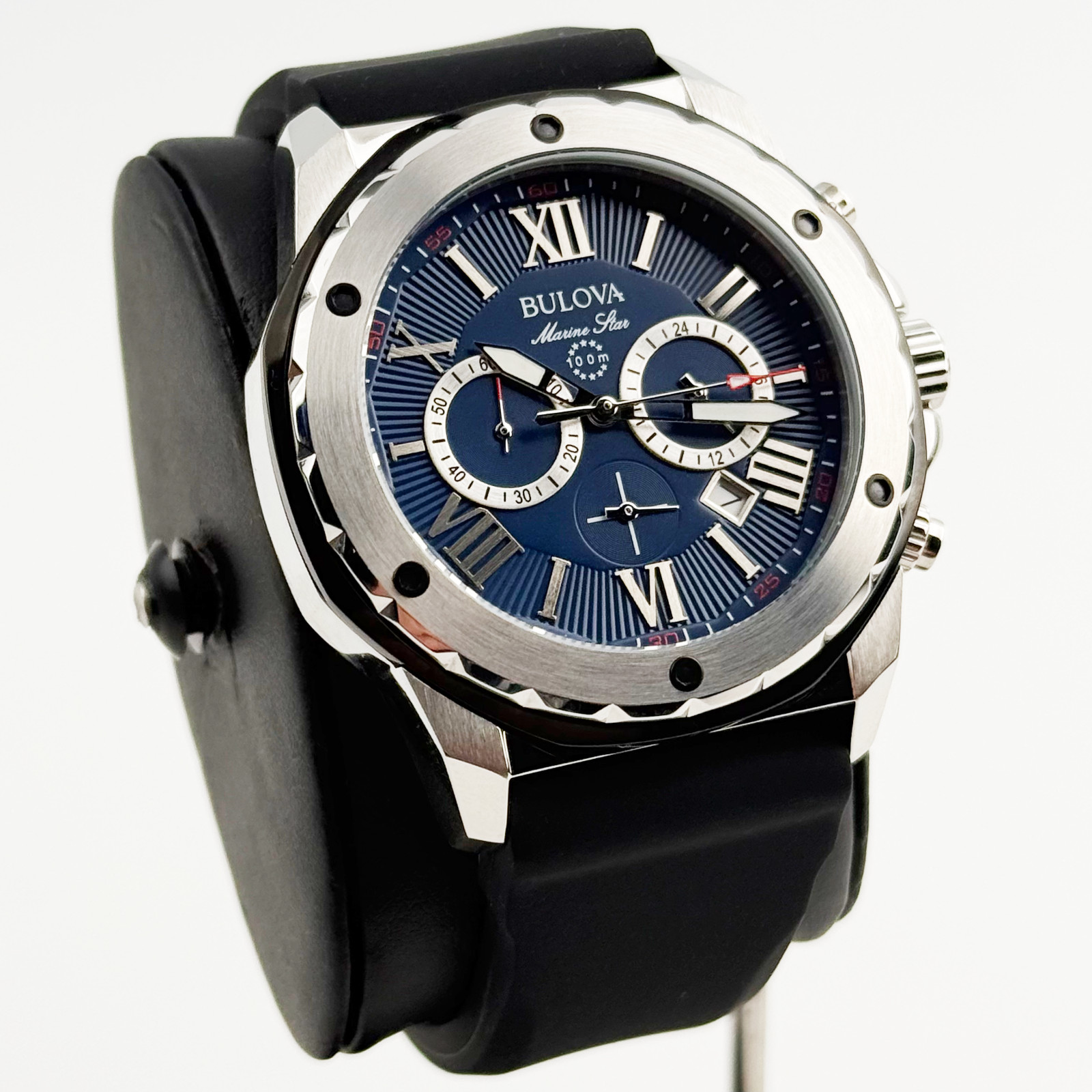 Bulova 98B258 Marine Star Men’s Quartz Watch Six-Hand Chronograph Dial 44 mm