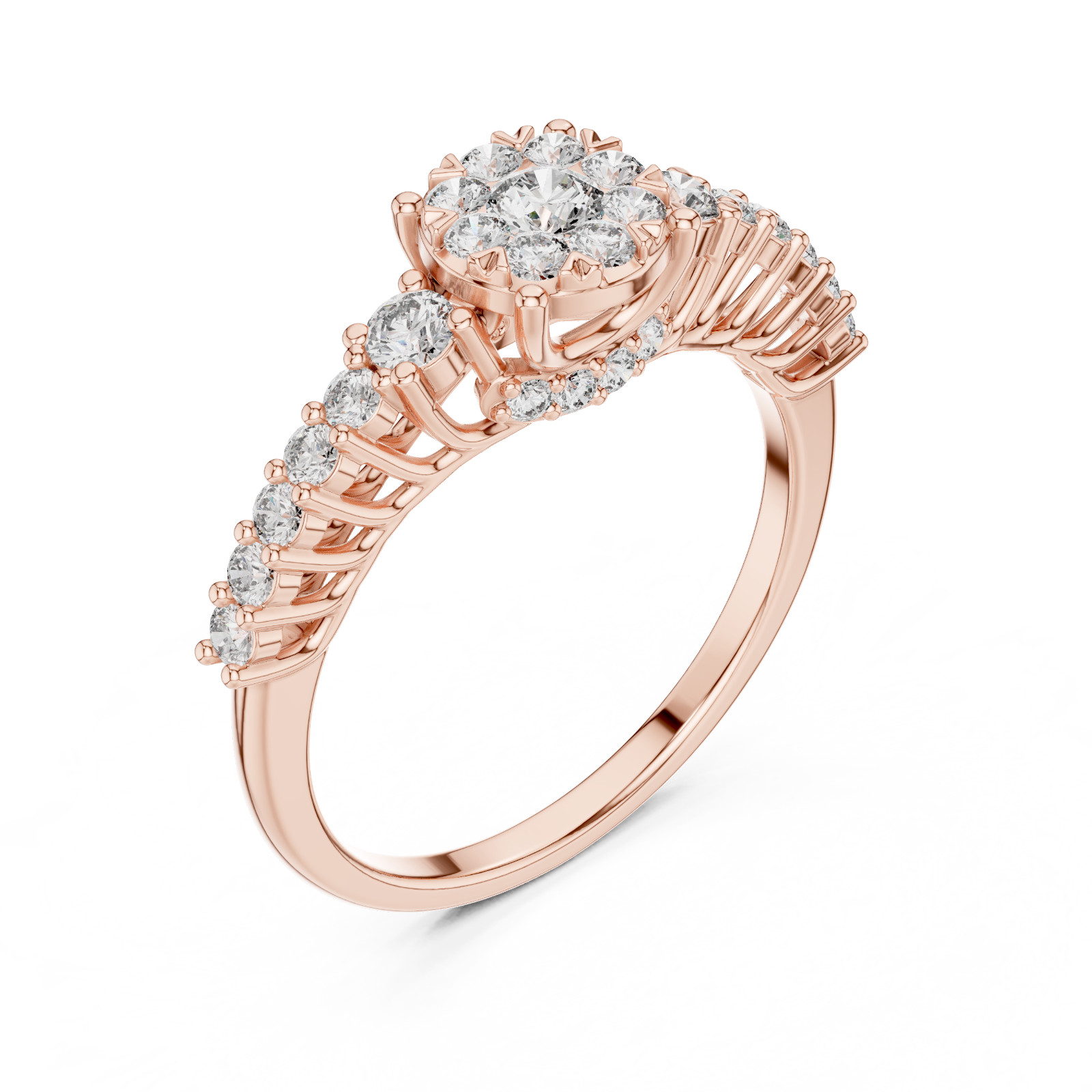 2 Gm Lab Grown Diamond Engagement Ring Luxury 925 Silver Jewelry Gift For Her