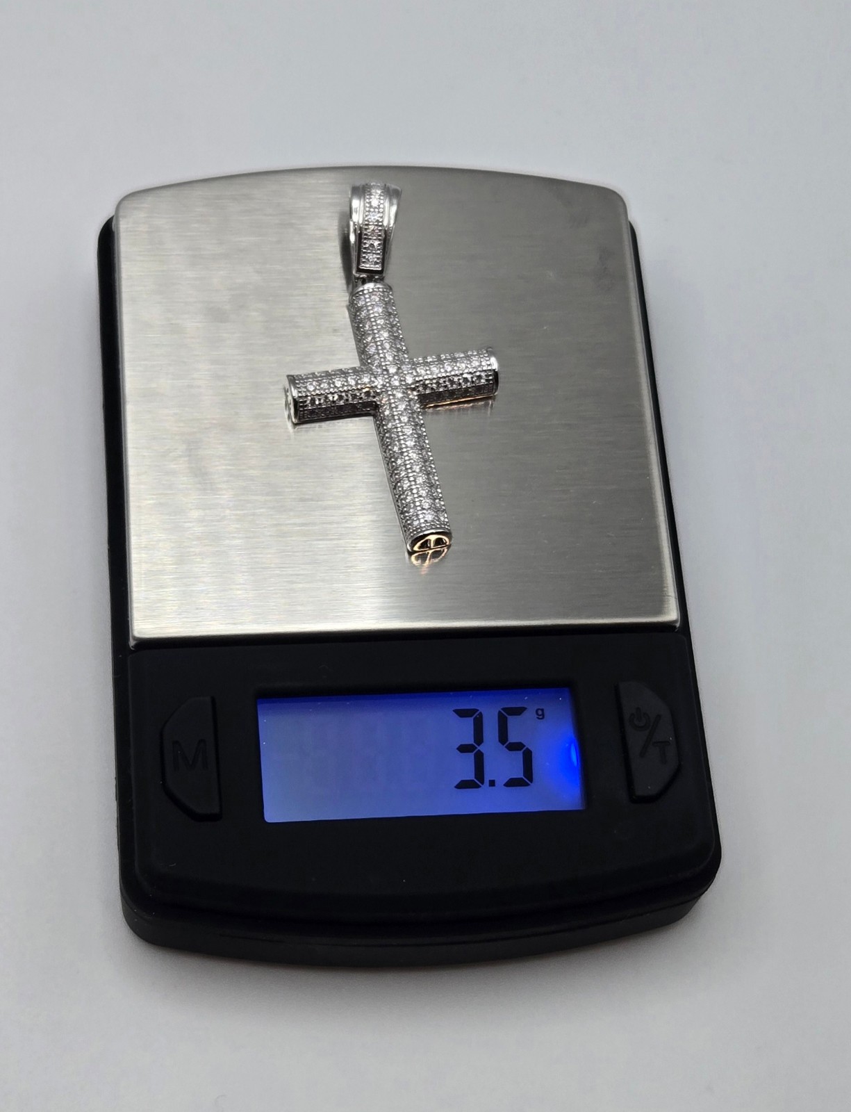 NEW Solid 925 Sterling Silver MOISSANITE PENDANT 2.0ctw Cross Pendant, USA