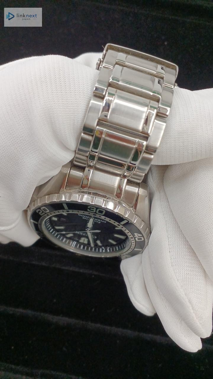 CITIZEN E168-003FR01 Solar Men’s Stainless Steel Analog Watch