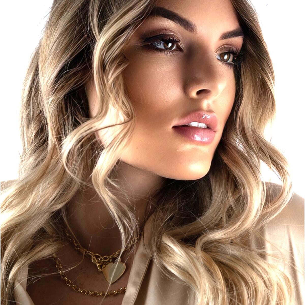 Damen Kette Herz Anhänger “My Love” 24 Karat Gold vergoldet K6052DL DJADEE
