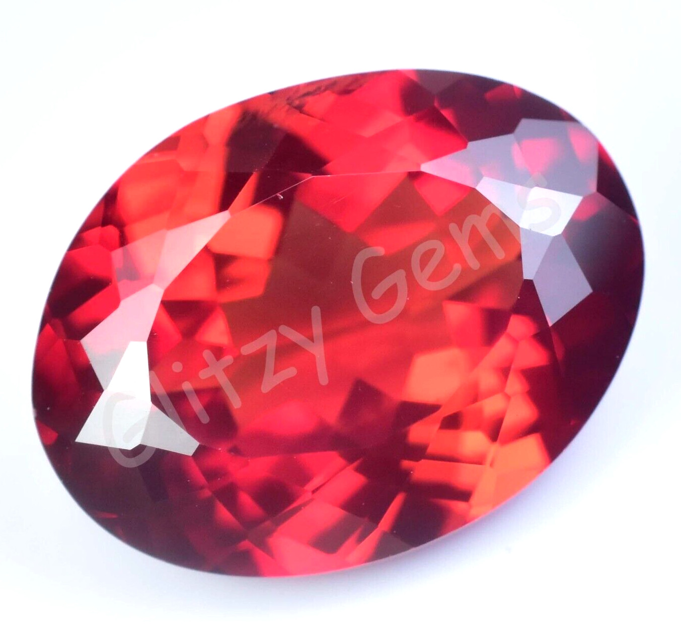 Natural Red-Orange Padparadscha Sapphire 20.00 CT Oval Certified Gemstone