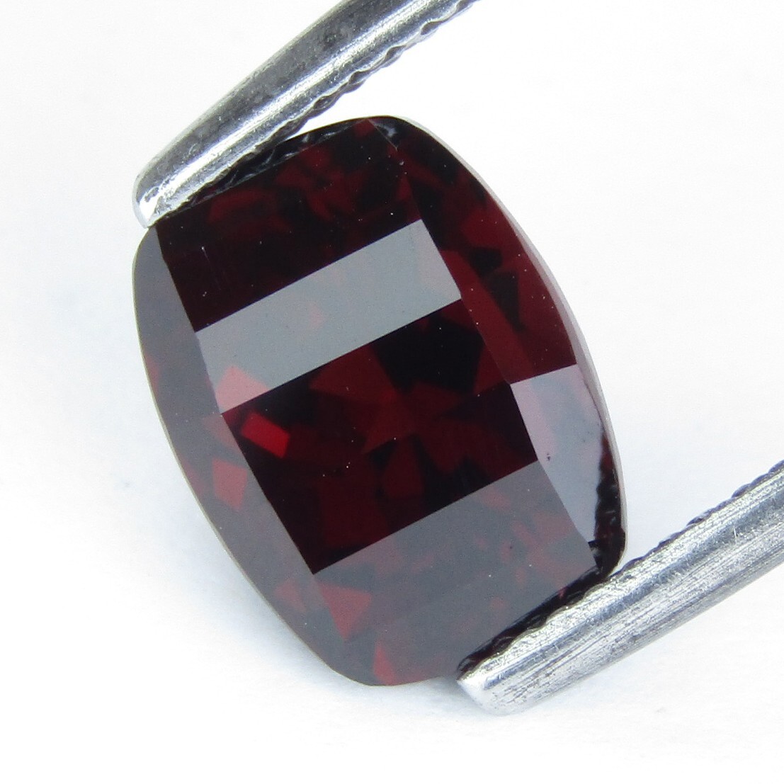 5.470Cts Natural Red Color Almandine Garnet Cushion Checker Cut Loose Gemstone